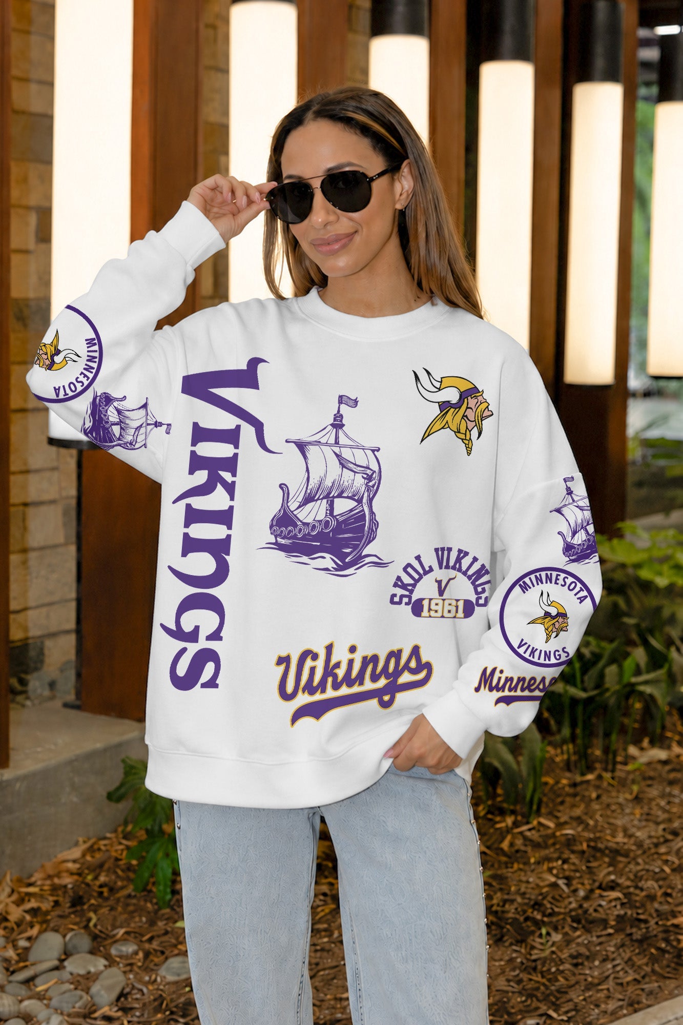 MINNESOTA VIKINGS PRIME TIME PREMIUM CREWNECK SWEATSHIRT