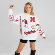 NEBRASKA CORNHUSKERS PRIME TIME PREMIUM CREWNECK SWEATSHIRT