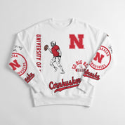NEBRASKA CORNHUSKERS PRIME TIME PREMIUM CREWNECK SWEATSHIRT