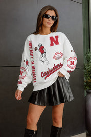 NEBRASKA CORNHUSKERS PRIME TIME PREMIUM CREWNECK SWEATSHIRT