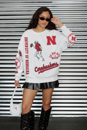 NEBRASKA CORNHUSKERS PRIME TIME PREMIUM CREWNECK SWEATSHIRT