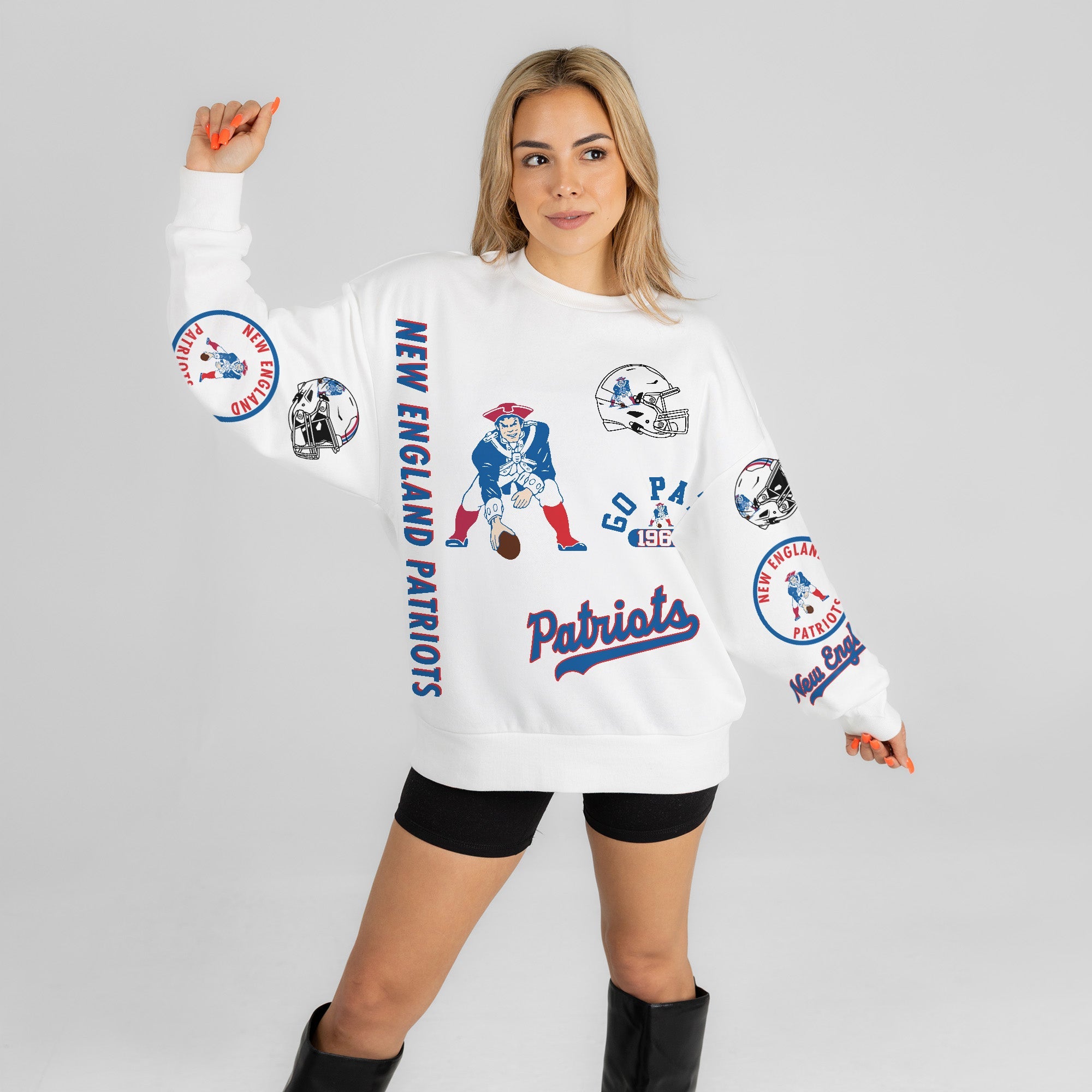 NEW ENGLAND PATRIOTS PRIME TIME PREMIUM CREWNECK SWEATSHIRT