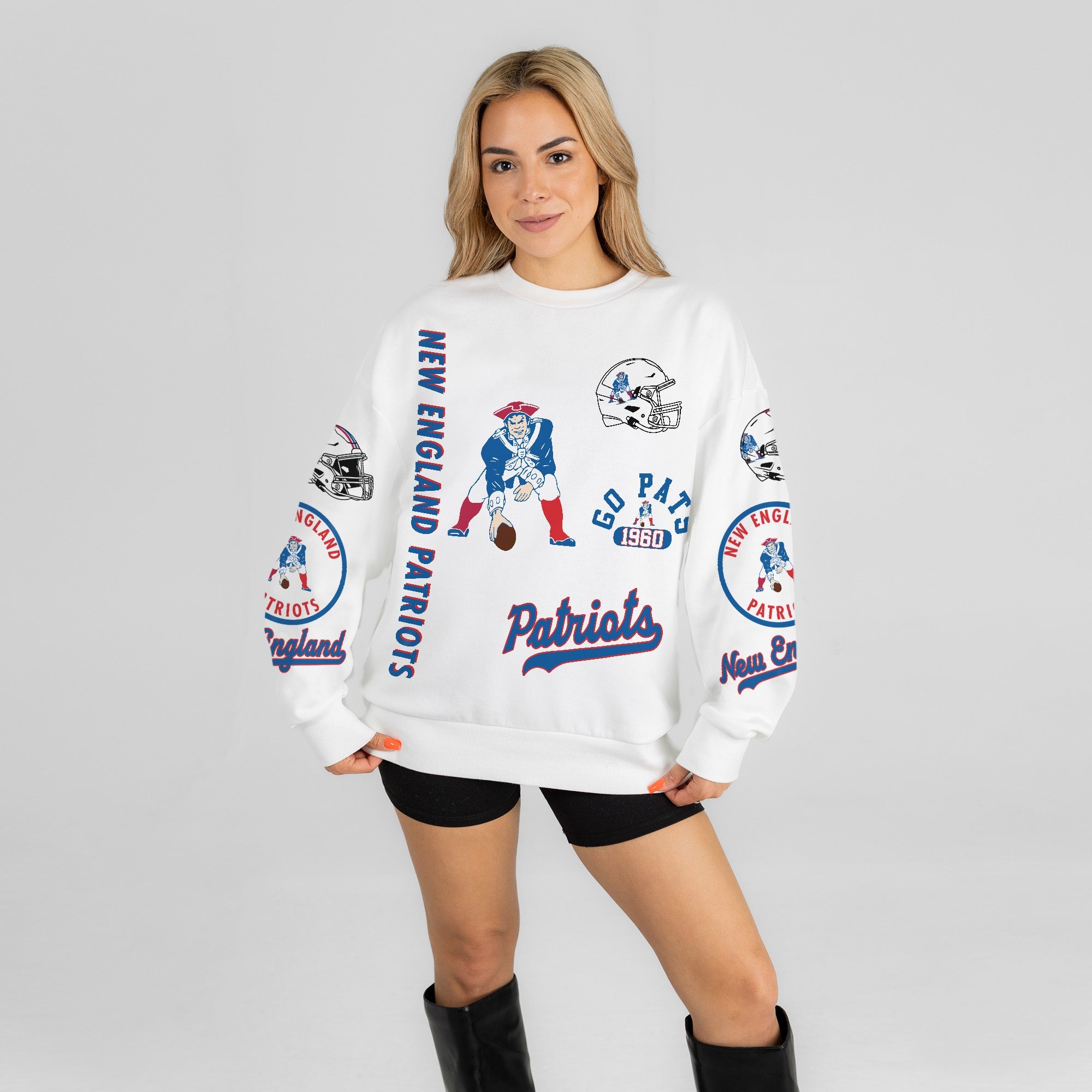 NEW ENGLAND PATRIOTS PRIME TIME PREMIUM CREWNECK SWEATSHIRT