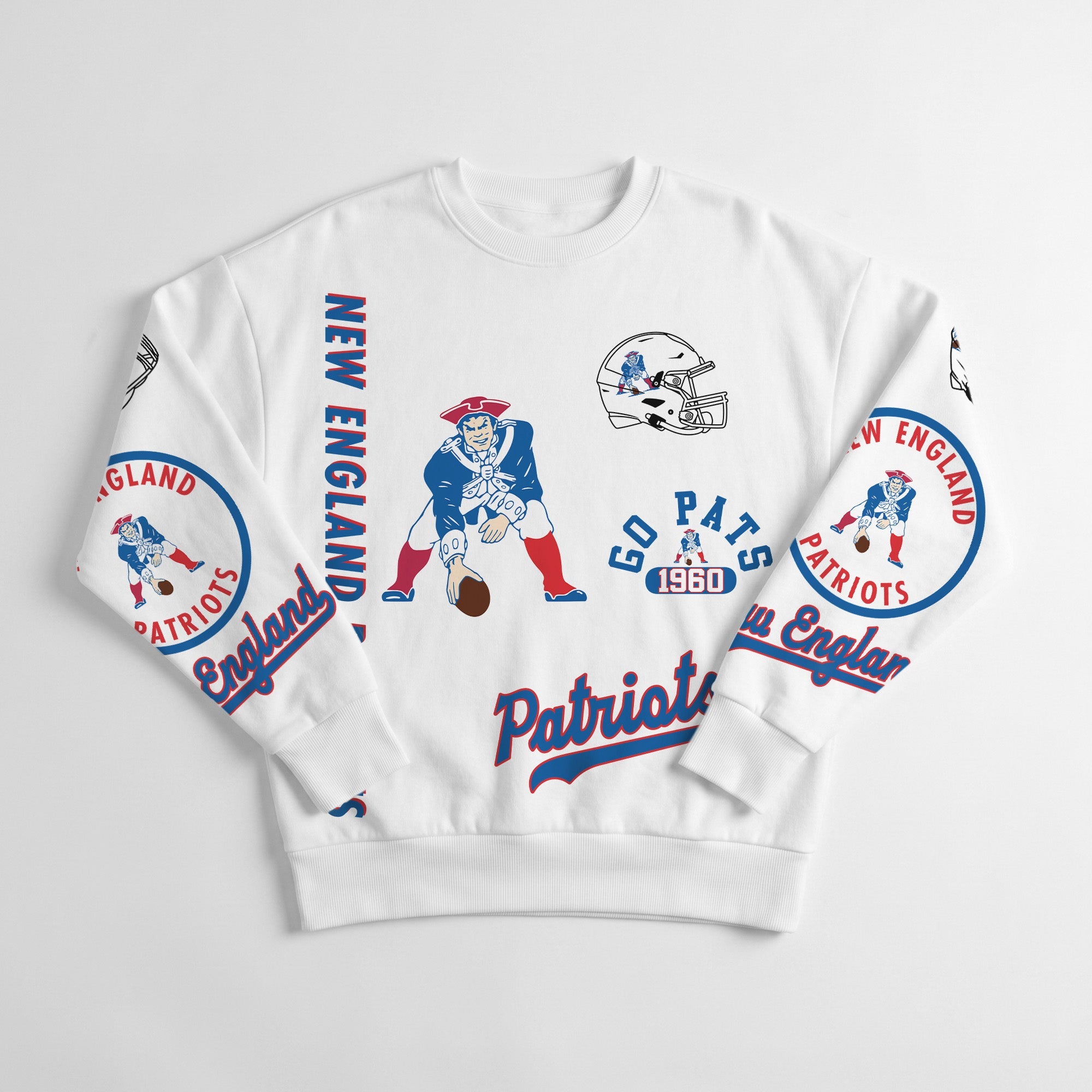 NEW ENGLAND PATRIOTS PRIME TIME PREMIUM CREWNECK SWEATSHIRT