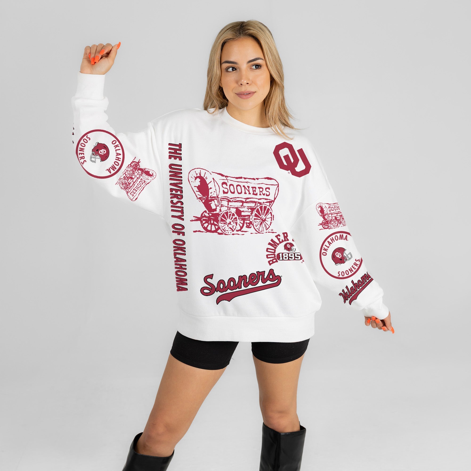 OKLAHOMA SOONERS PRIME TIME PREMIUM CREWNECK SWEATSHIRT