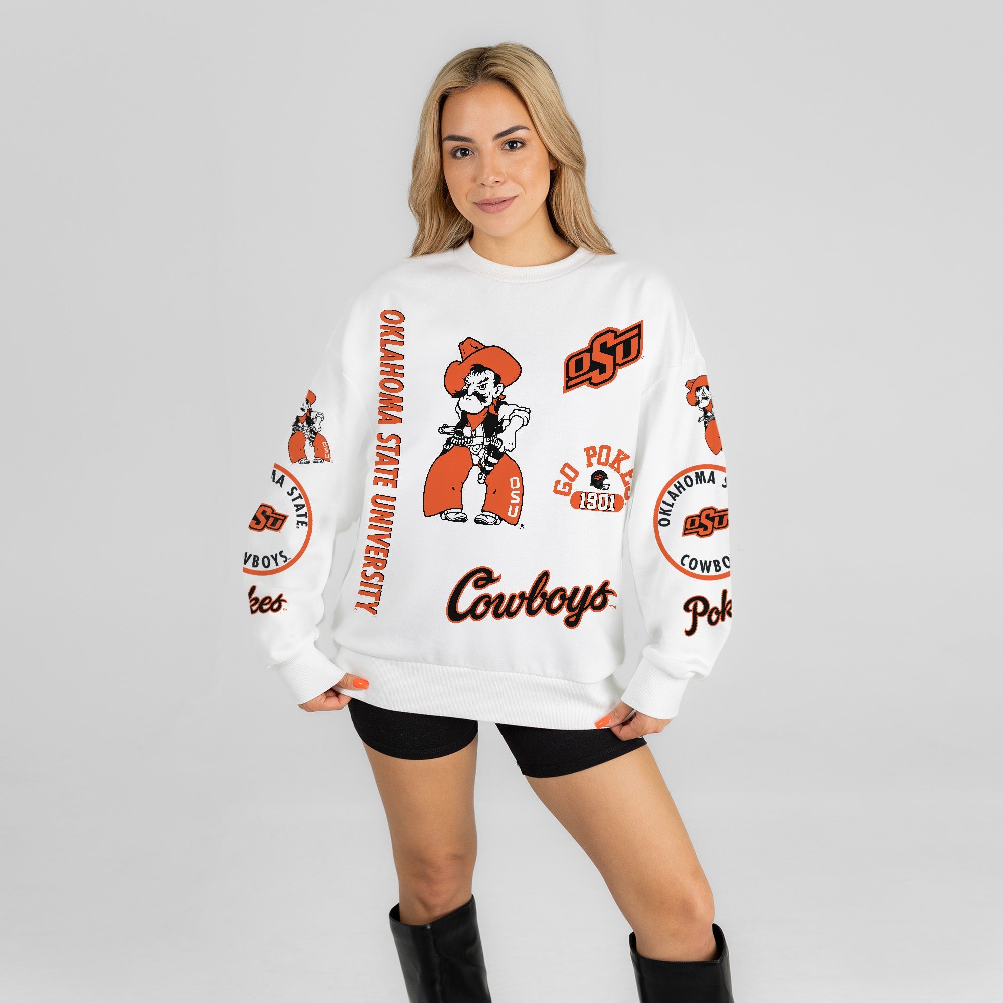 OKLAHOMA STATE COWBOYS PRIME TIME PREMIUM CREWNECK SWEATSHIRT
