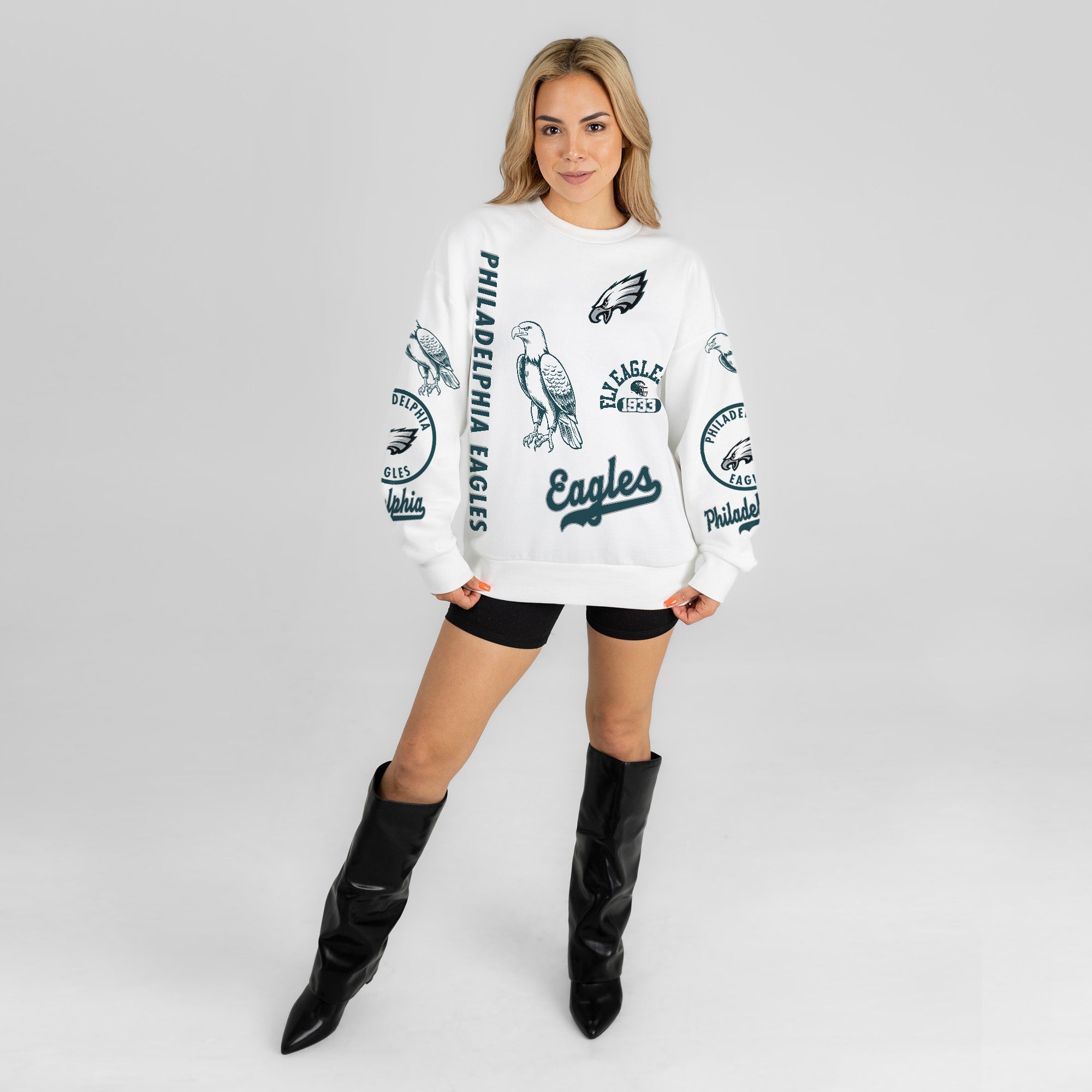 PHILADELPHIA EAGLES PRIME TIME PREMIUM CREWNECK SWEATSHIRT