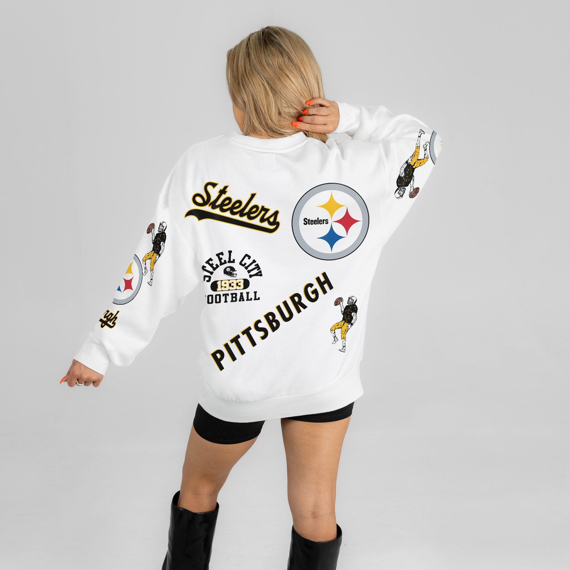 PITTSBURGH STEELERS PRIME TIME PREMIUM CREWNECK SWEATSHIRT