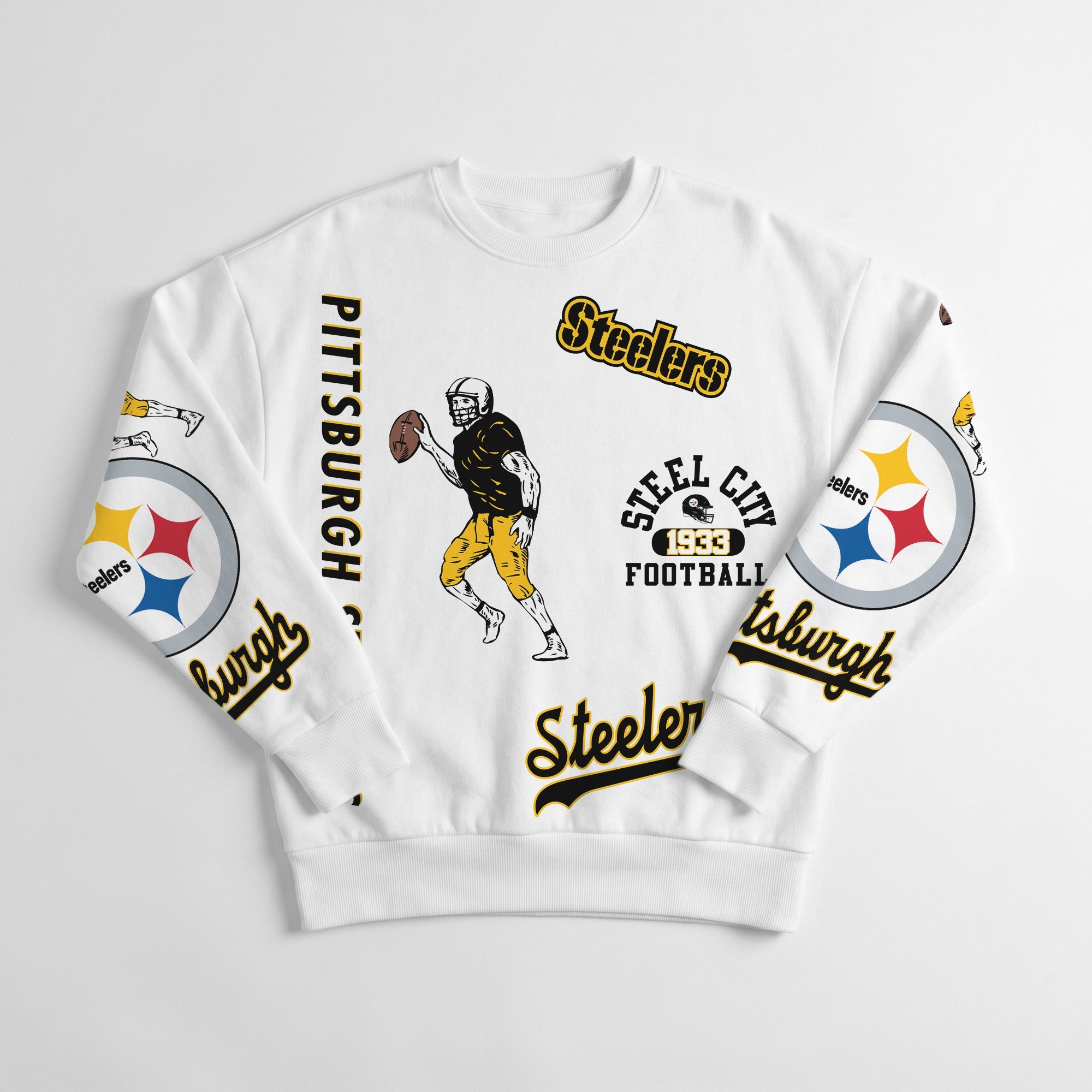 PITTSBURGH STEELERS PRIME TIME PREMIUM CREWNECK SWEATSHIRT