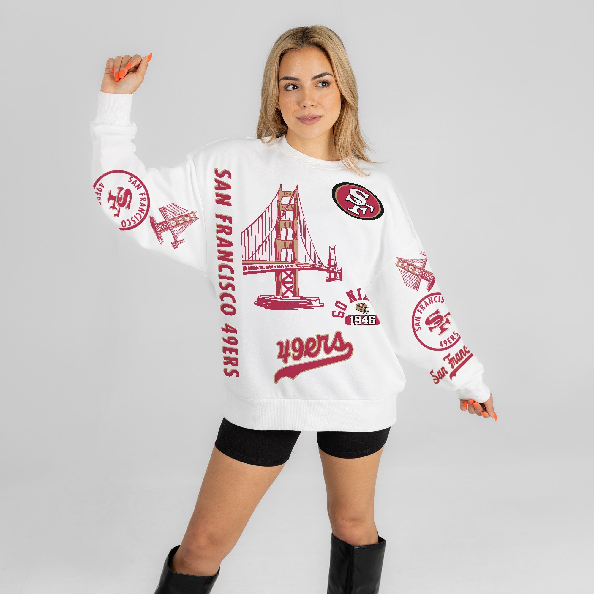 SAN FRANCISCO 49ERS PRIME TIME PREMIUM CREWNECK SWEATSHIRT