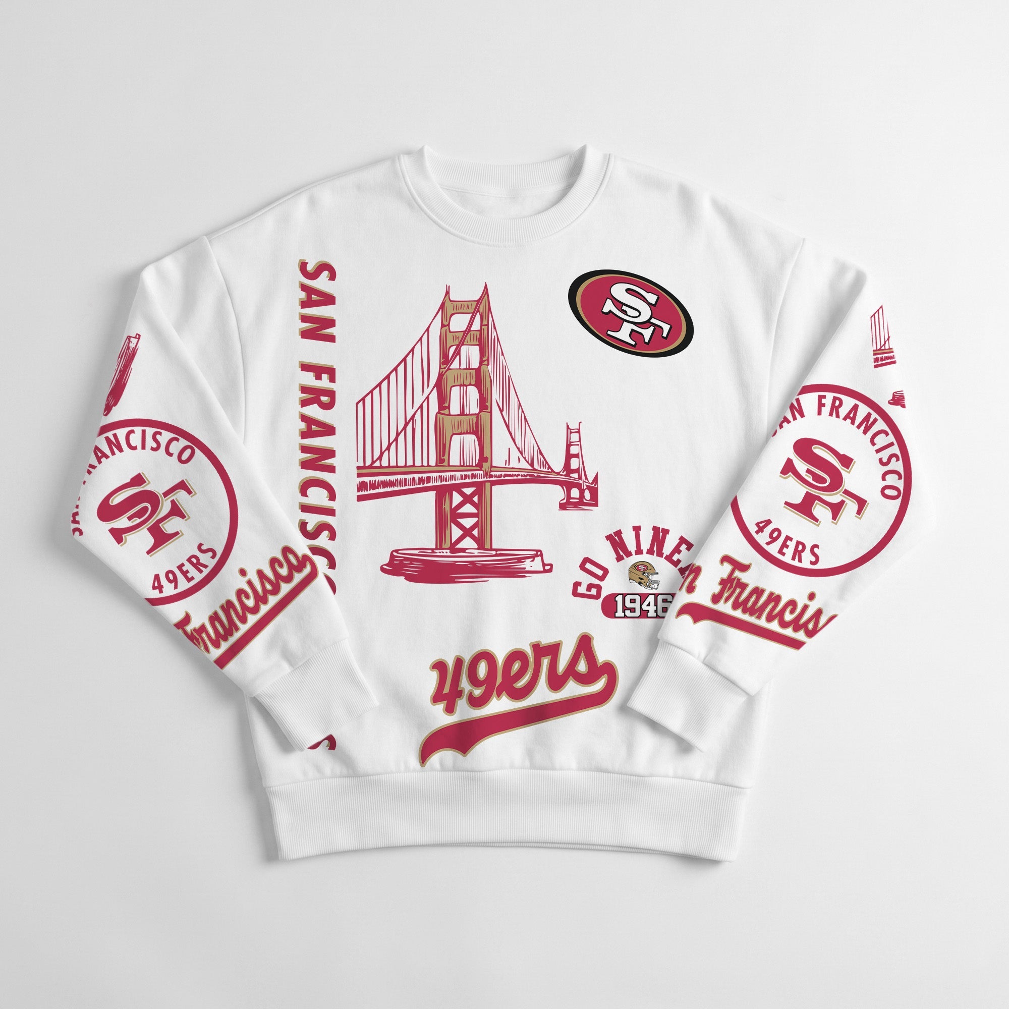 SAN FRANCISCO 49ERS PRIME TIME PREMIUM CREWNECK SWEATSHIRT