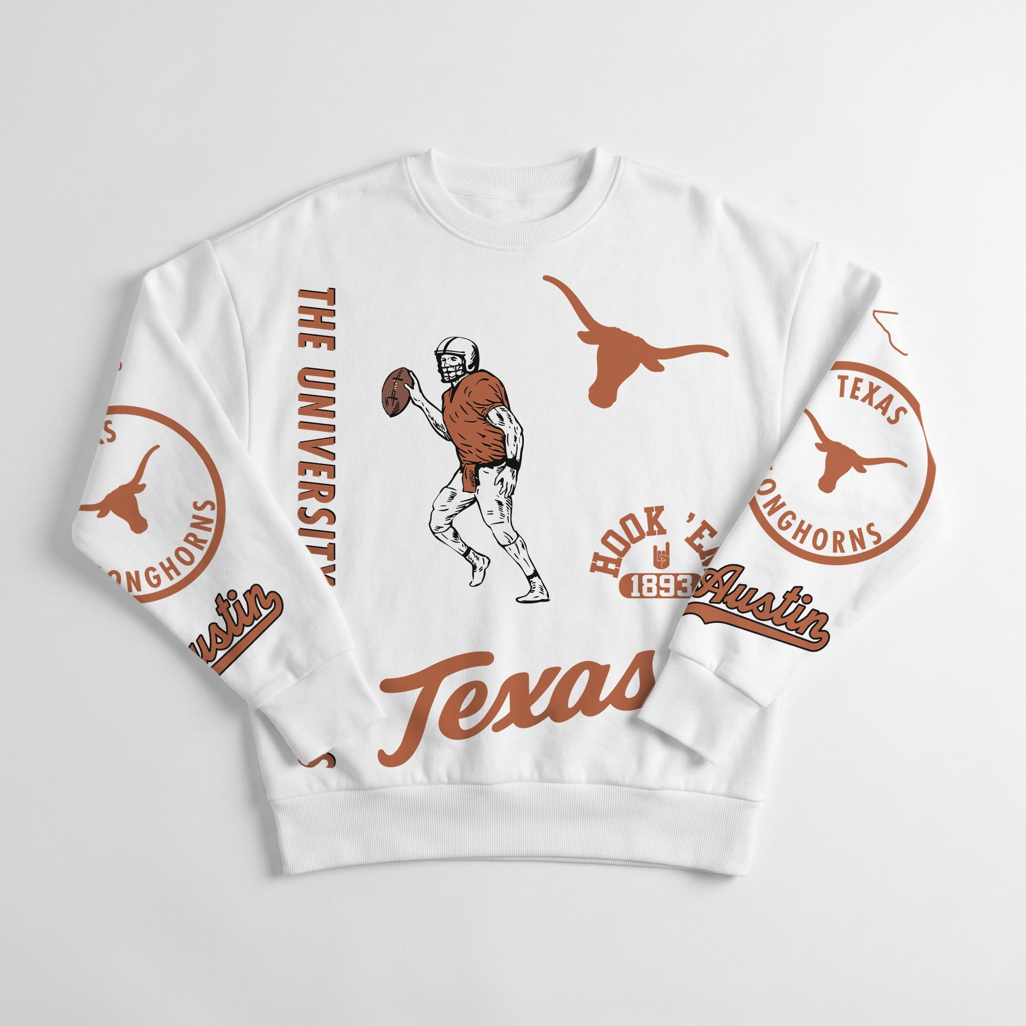 TEXAS LONGHORNS PRIME TIME PREMIUM CREWNECK SWEATSHIRT