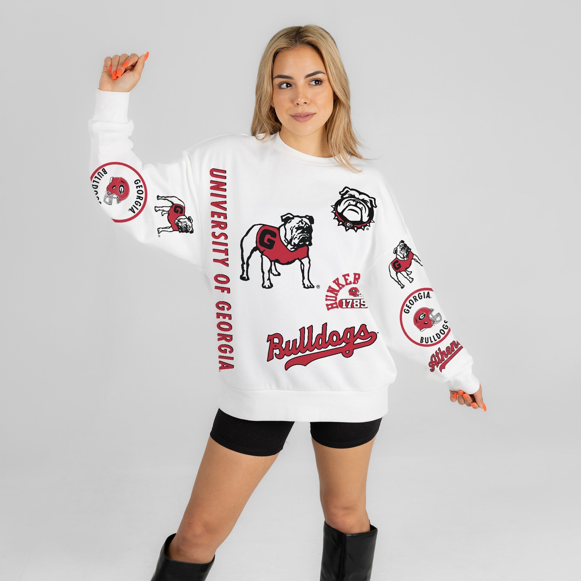 GEORGIA BULLDOGS PRIME TIME PREMIUM CREWNECK SWEATSHIRT