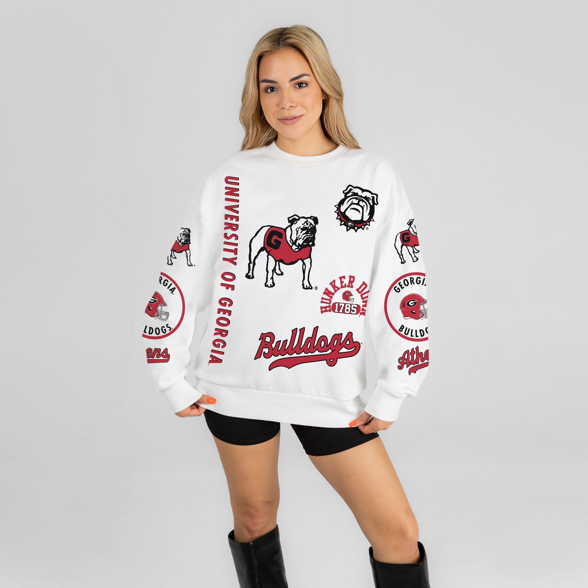 GEORGIA BULLDOGS PRIME TIME PREMIUM CREWNECK SWEATSHIRT