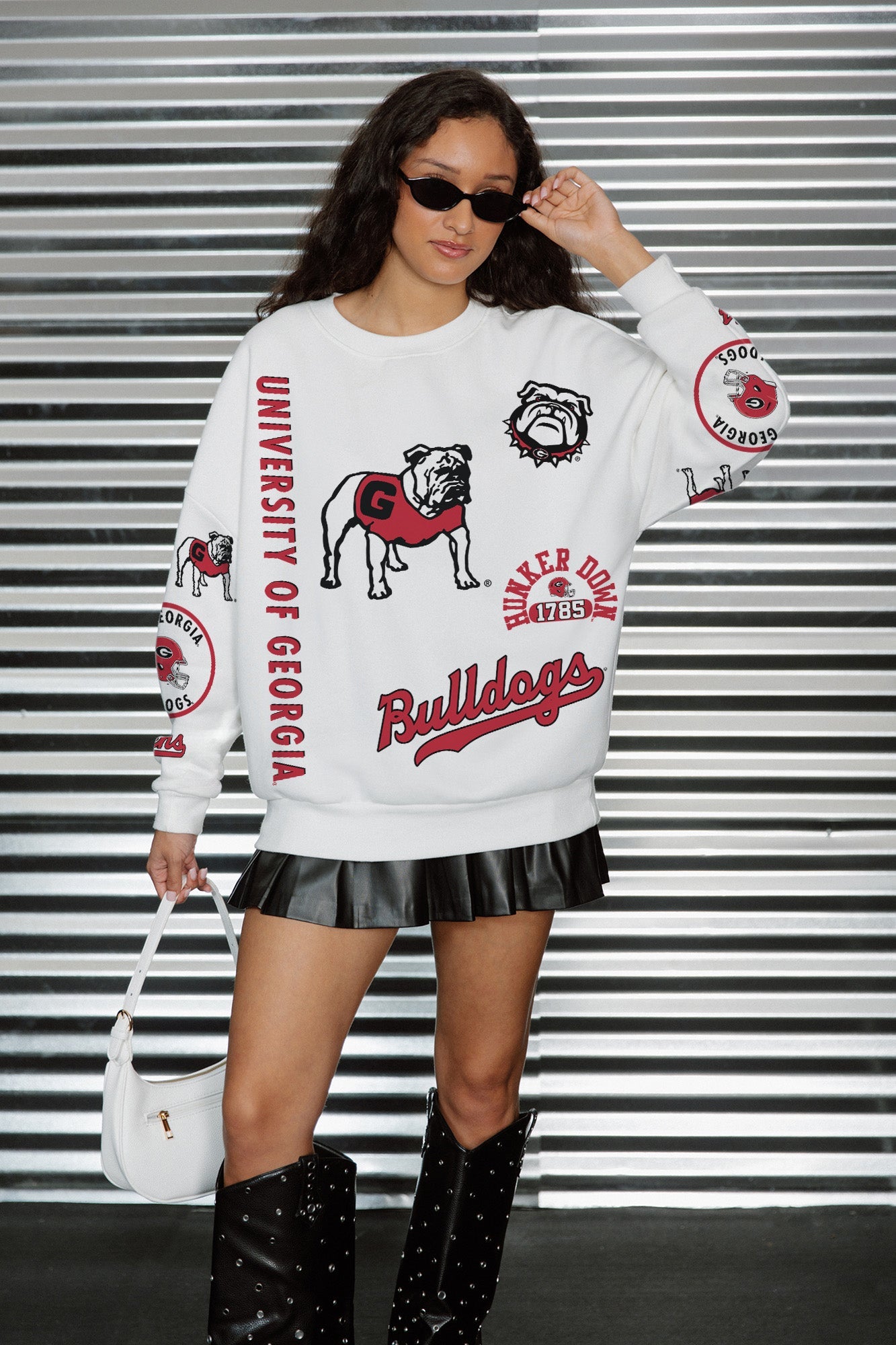 GEORGIA BULLDOGS PRIME TIME PREMIUM CREWNECK SWEATSHIRT