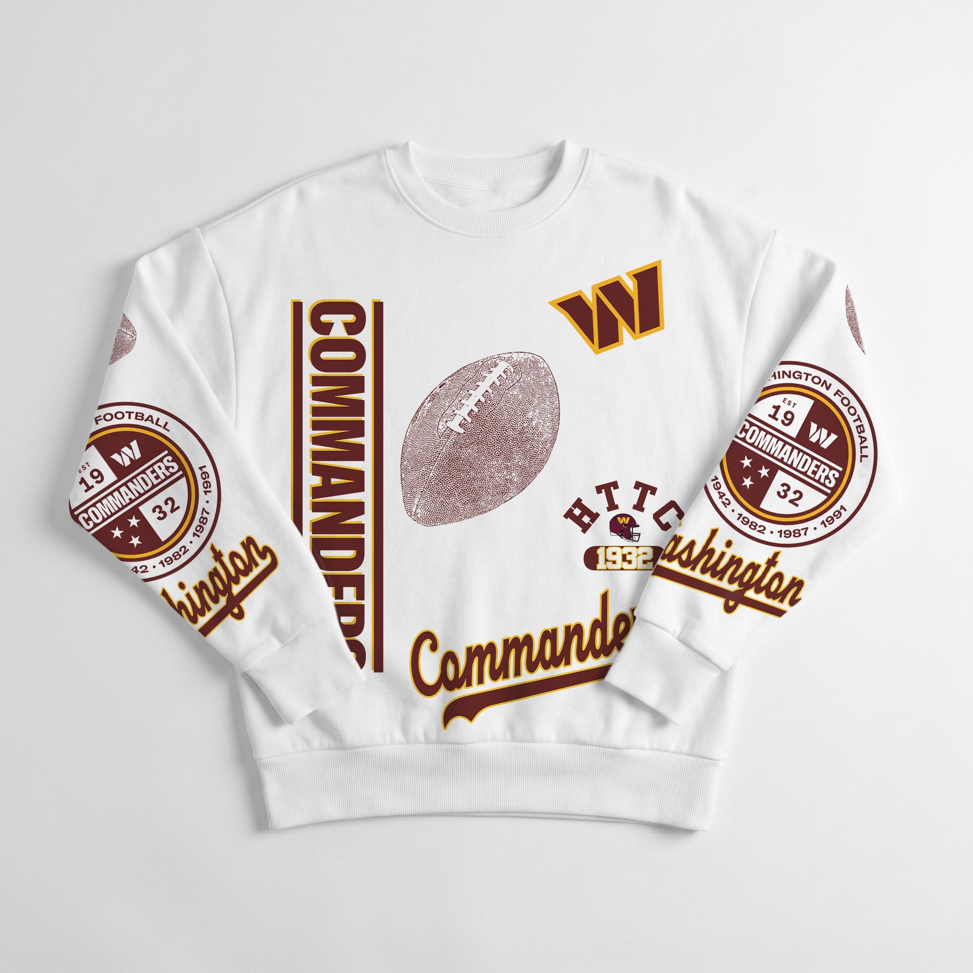 WASHINGTON COMMANDERS PRIME TIME PREMIUM CREWNECK SWEATSHIRT