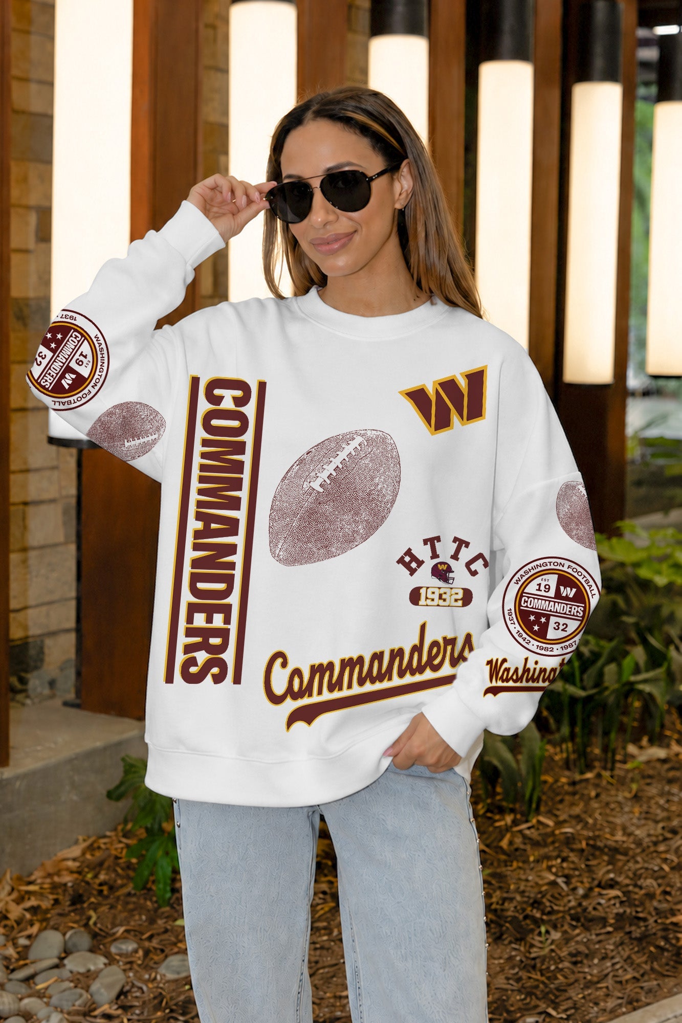 WASHINGTON COMMANDERS PRIME TIME PREMIUM CREWNECK SWEATSHIRT