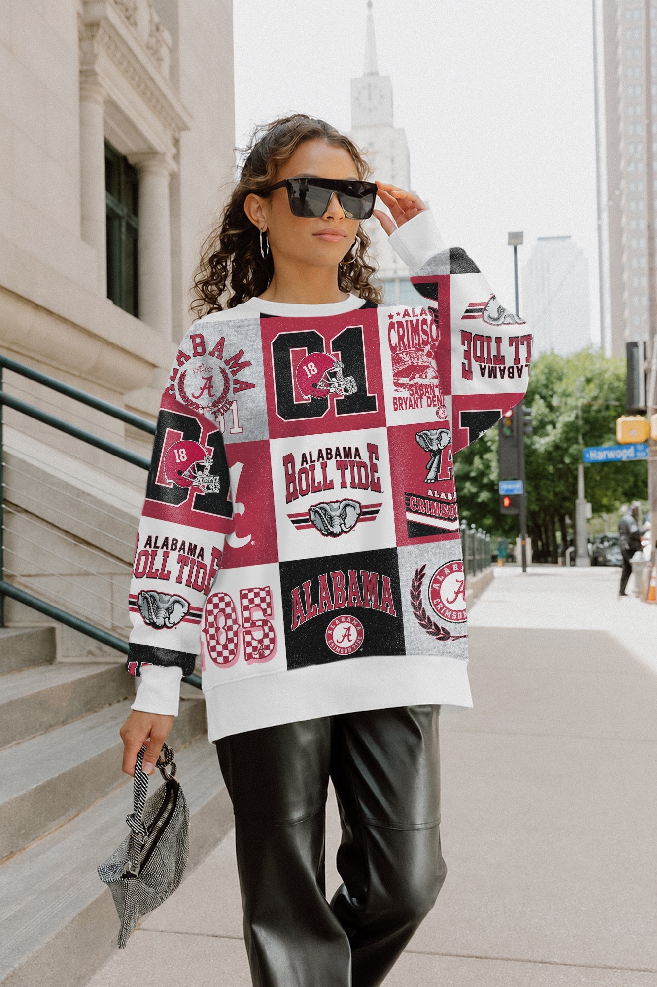 ALABAMA CRIMSON TIDE HIGHLIGHT REEL PREMIUM CREWNECK SWEATSHIRT