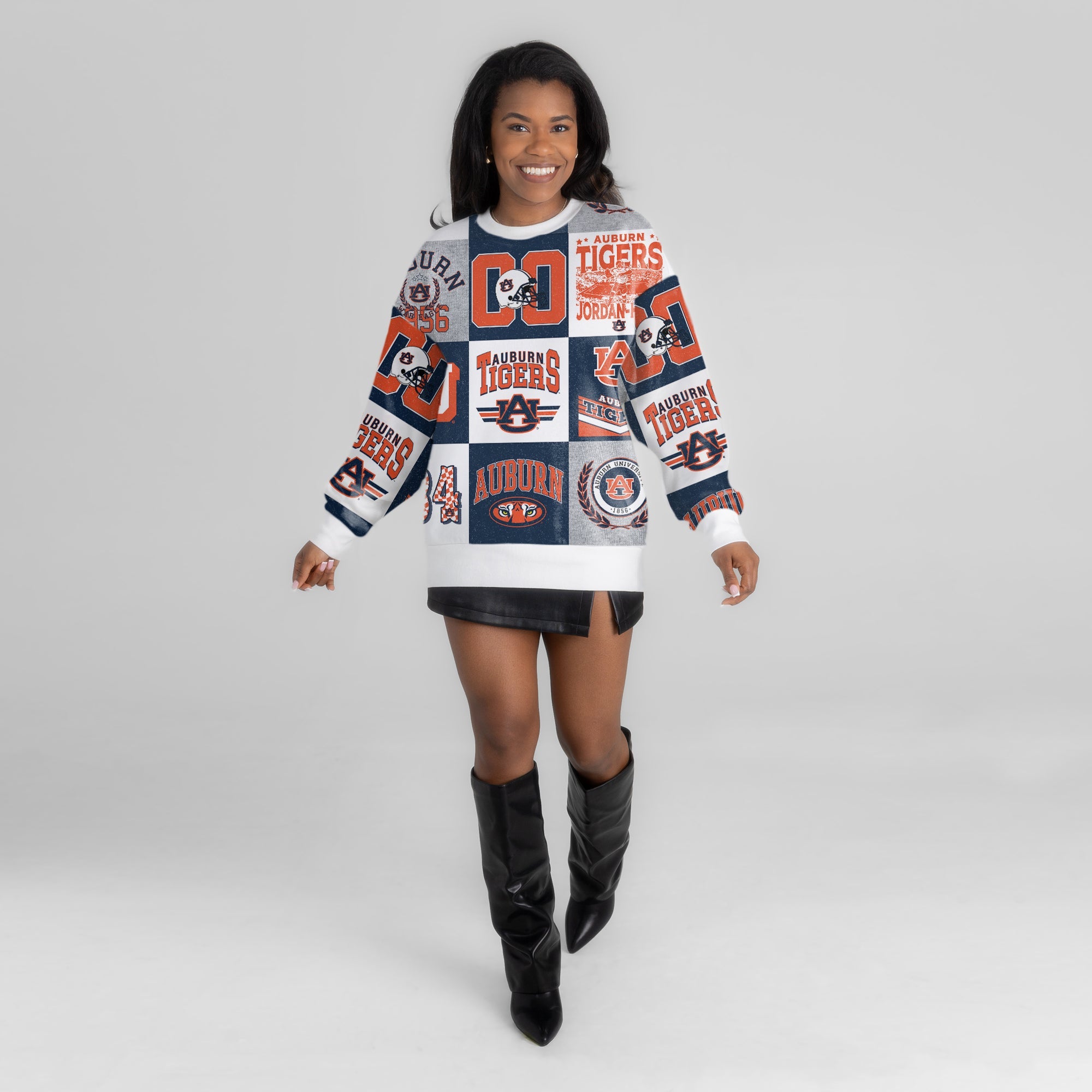 AUBURN TIGERS HIGHLIGHT REEL PREMIUM CREWNECK SWEATSHIRT