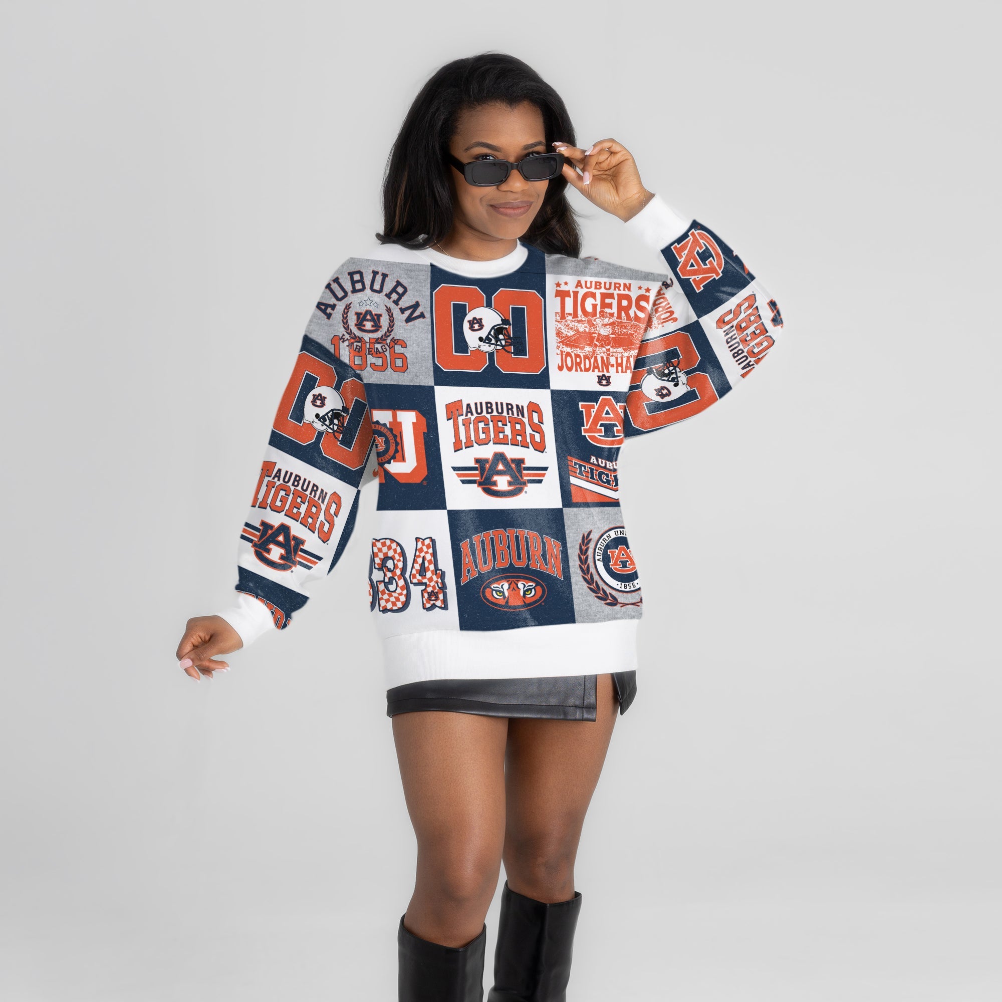 AUBURN TIGERS HIGHLIGHT REEL PREMIUM CREWNECK SWEATSHIRT