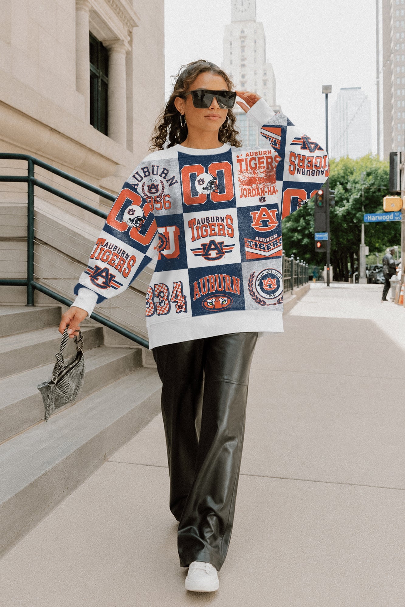 AUBURN TIGERS HIGHLIGHT REEL PREMIUM CREWNECK SWEATSHIRT