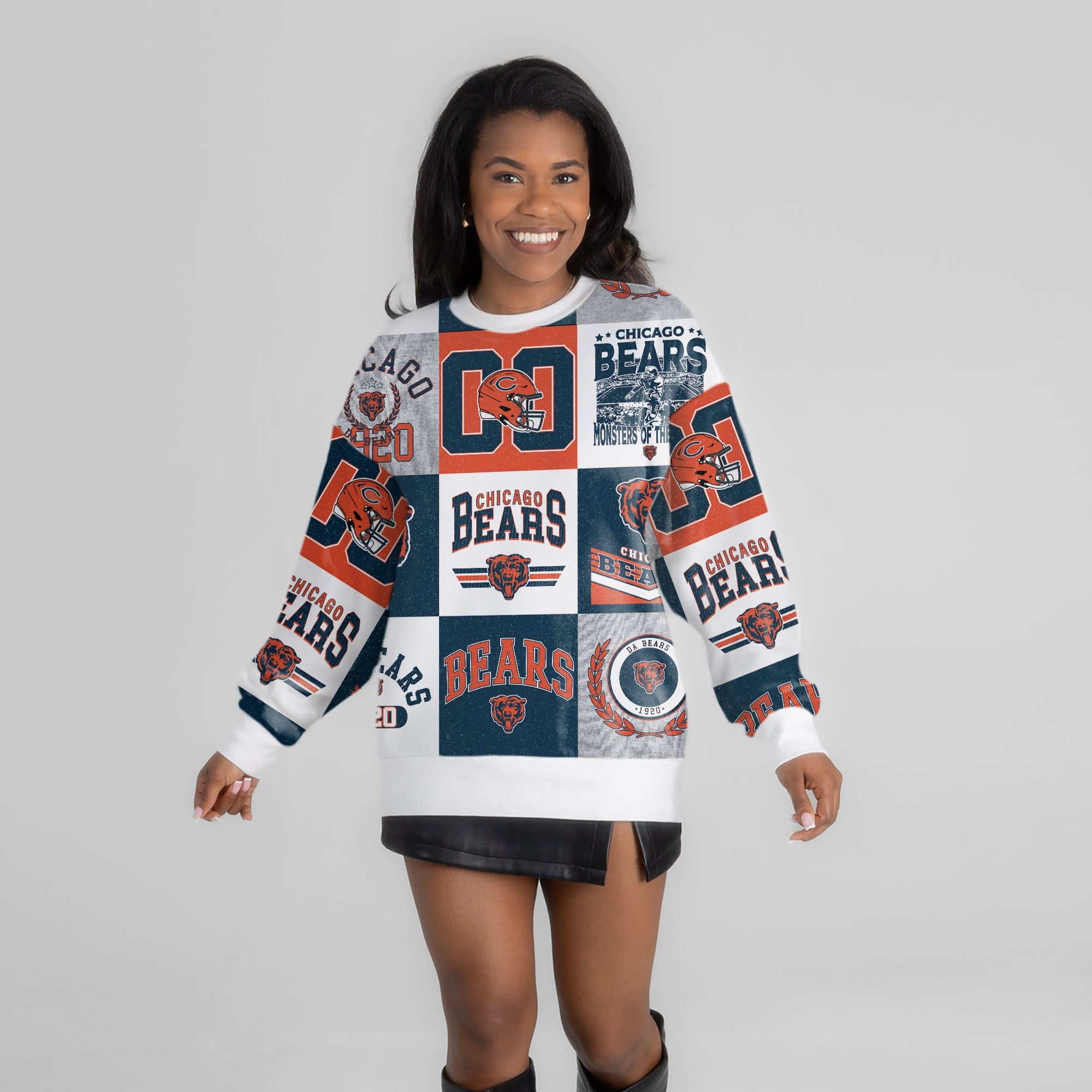 CHICAGO BEARS HIGHLIGHT REEL PREMIUM CREWNECK SWEATSHIRT