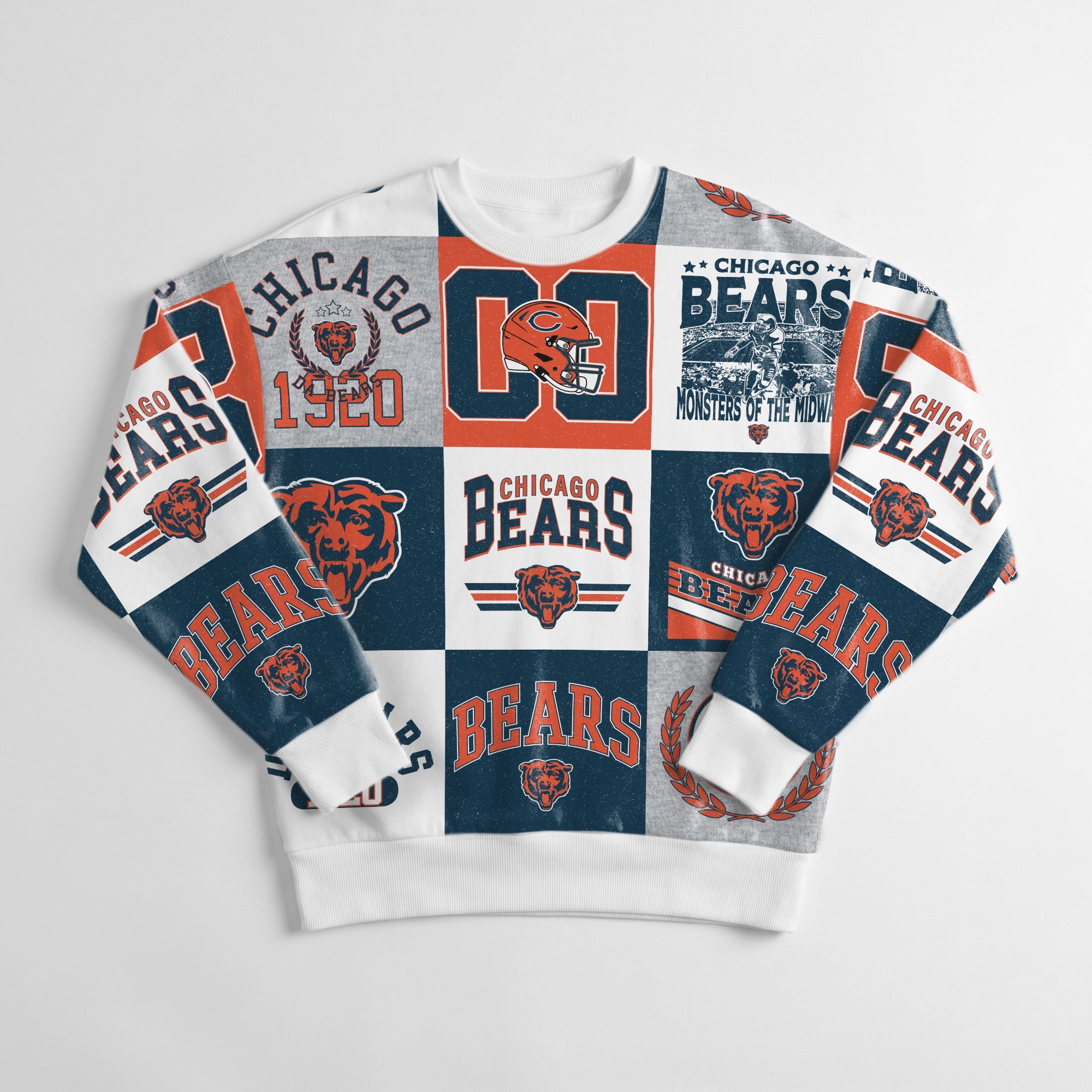 CHICAGO BEARS HIGHLIGHT REEL PREMIUM CREWNECK SWEATSHIRT
