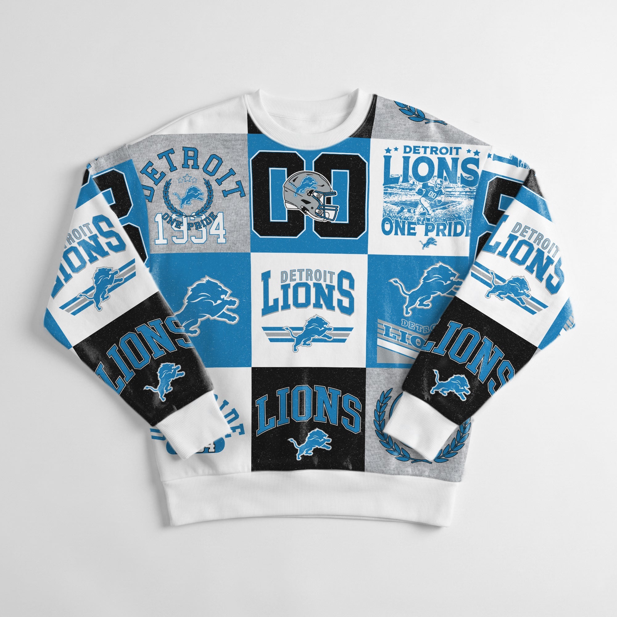 DETROIT LIONS HIGHLIGHT REEL PREMIUM CREWNECK SWEATSHIRT