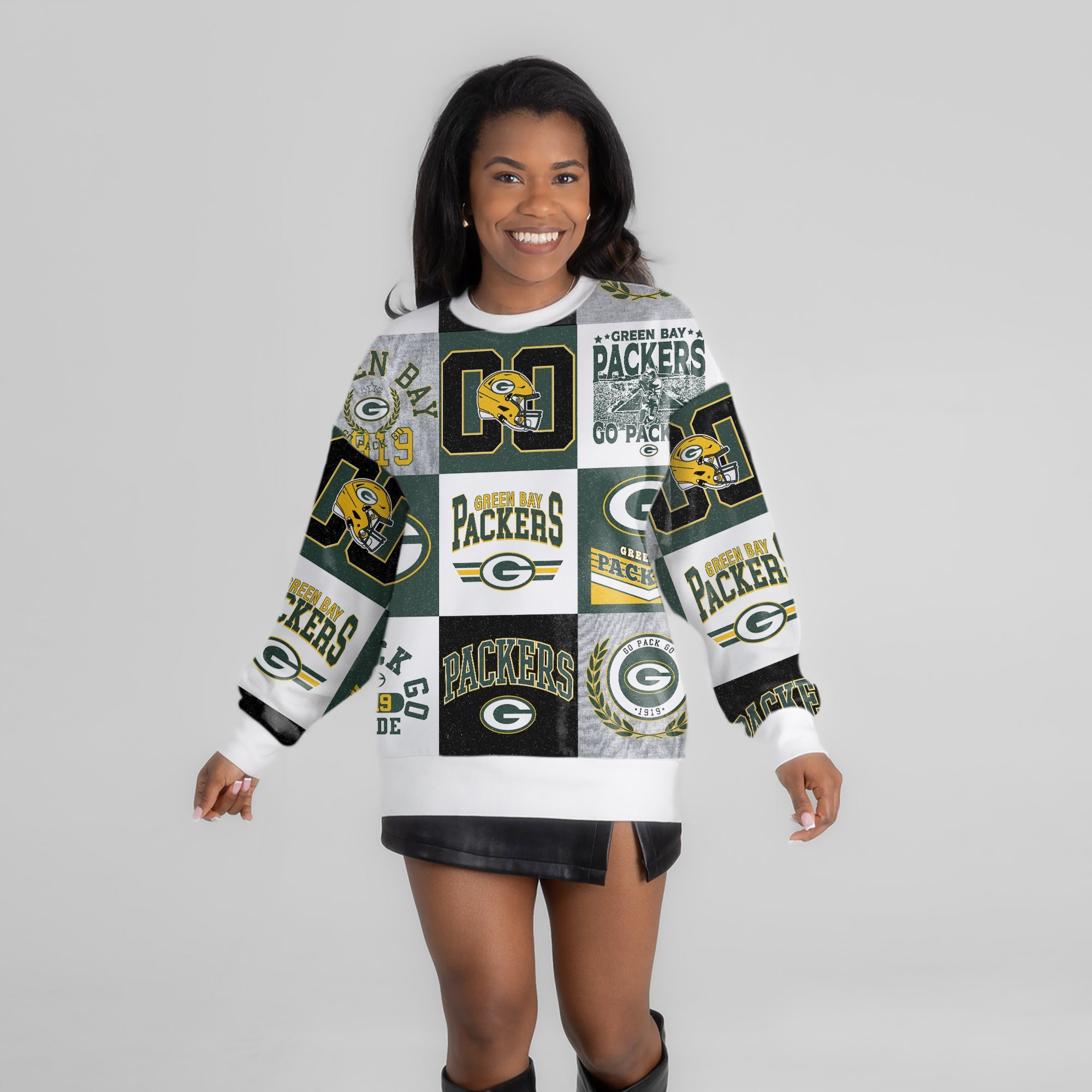 GREEN BAY PACKERS HIGHLIGHT REEL PREMIUM CREWNECK SWEATSHIRT