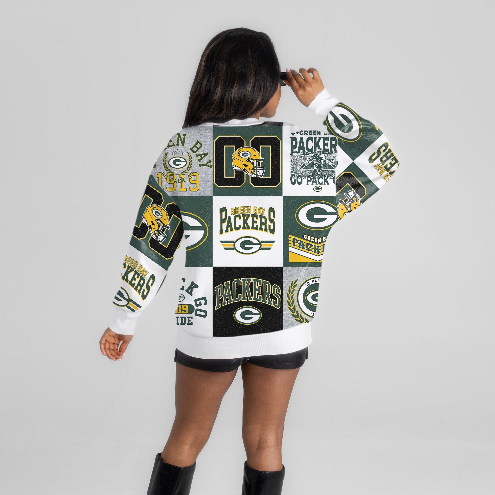 GREEN BAY PACKERS HIGHLIGHT REEL PREMIUM CREWNECK SWEATSHIRT