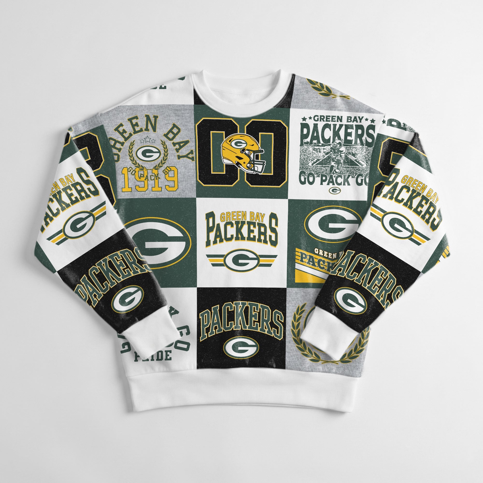 GREEN BAY PACKERS HIGHLIGHT REEL PREMIUM CREWNECK SWEATSHIRT