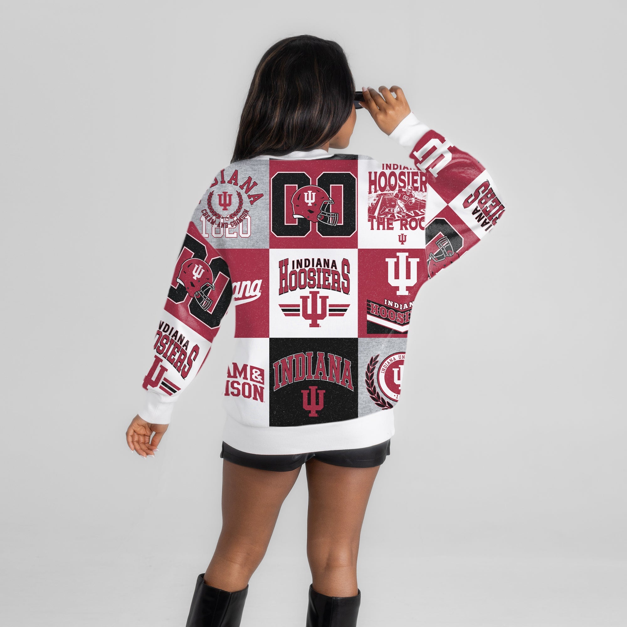 INDIANA HOOSIERS HIGHLIGHT REEL PREMIUM CREWNECK SWEATSHIRT