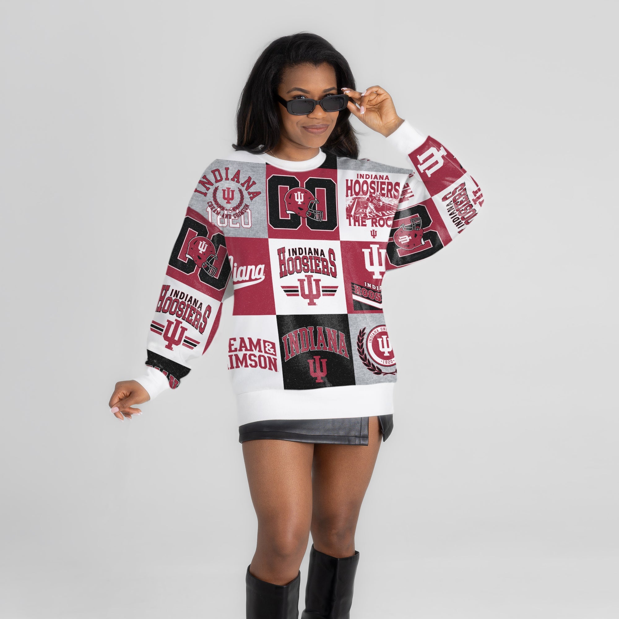 INDIANA HOOSIERS HIGHLIGHT REEL PREMIUM CREWNECK SWEATSHIRT