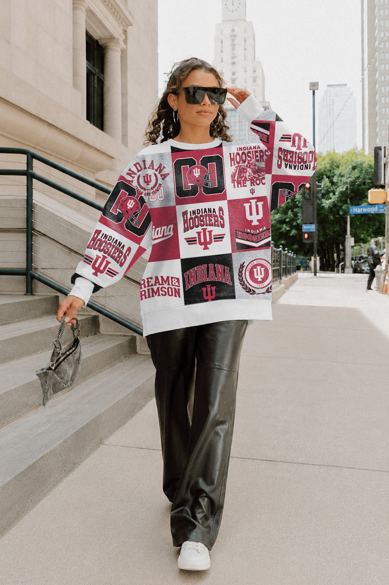 INDIANA HOOSIERS HIGHLIGHT REEL PREMIUM CREWNECK SWEATSHIRT