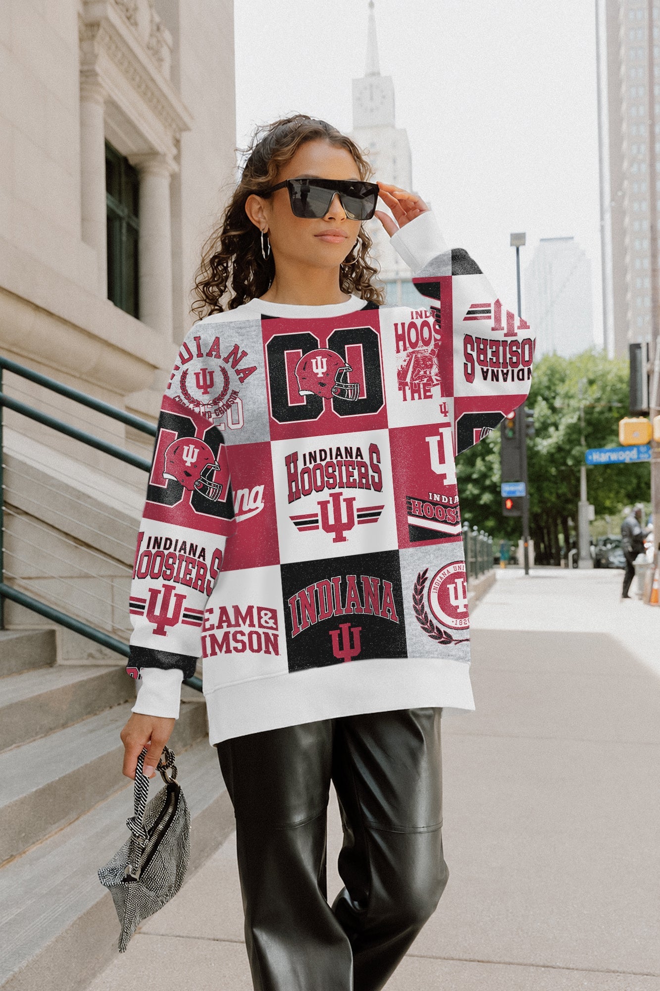 INDIANA HOOSIERS HIGHLIGHT REEL PREMIUM CREWNECK SWEATSHIRT