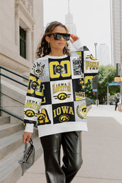 IOWA HAWKEYES HIGHLIGHT REEL PREMIUM CREWNECK SWEATSHIRT
