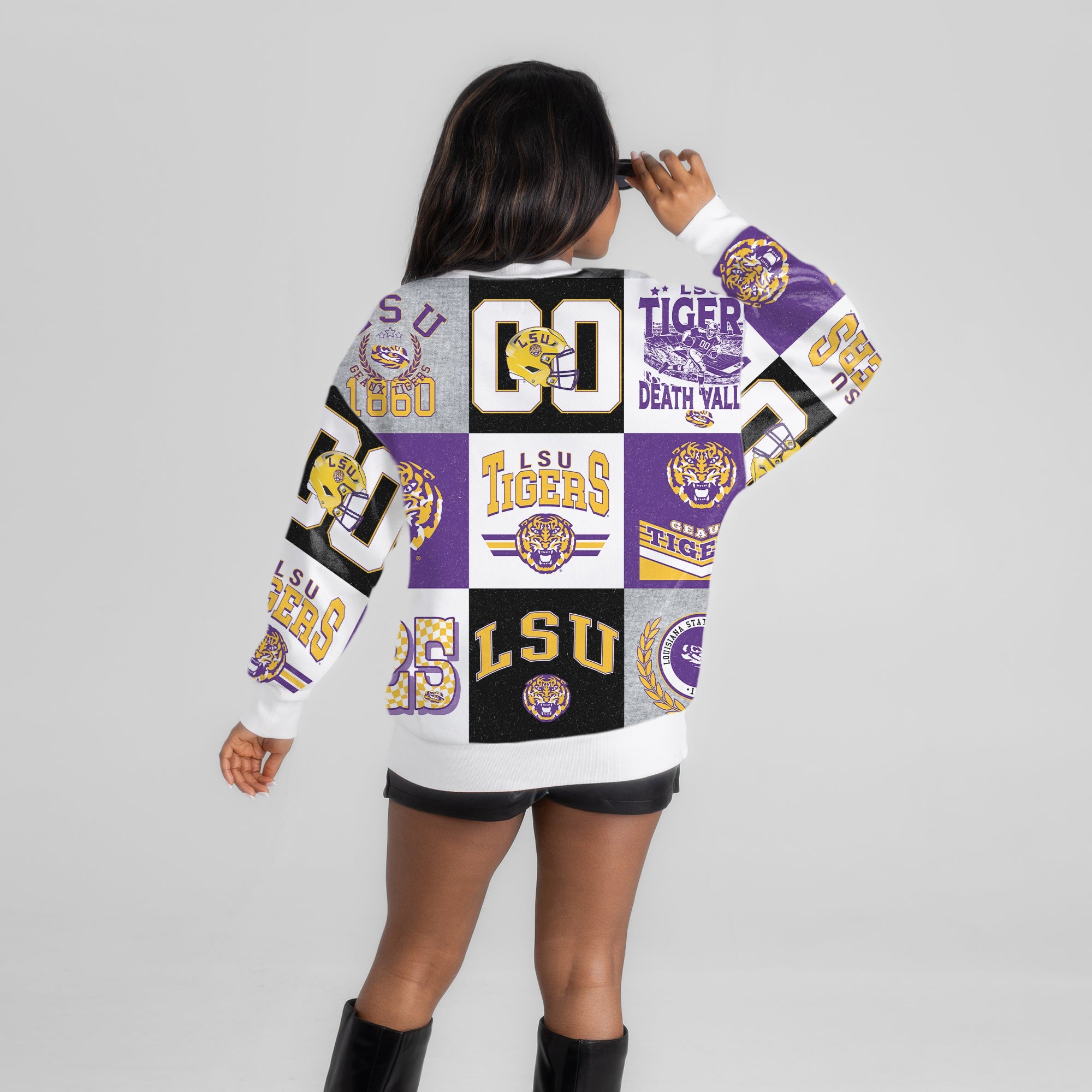 LSU TIGERS HIGHLIGHT REEL PREMIUM CREWNECK SWEATSHIRT