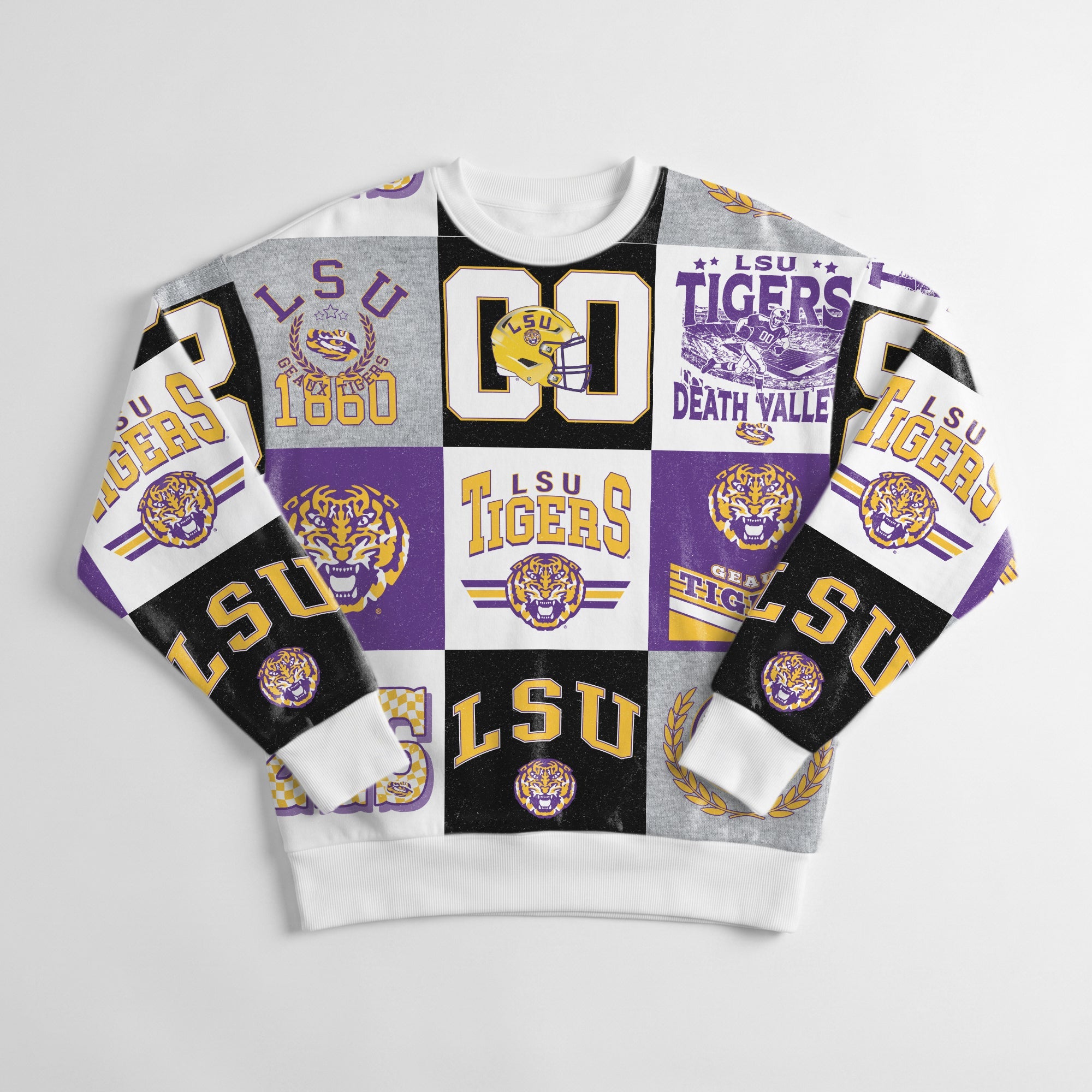 LSU TIGERS HIGHLIGHT REEL PREMIUM CREWNECK SWEATSHIRT