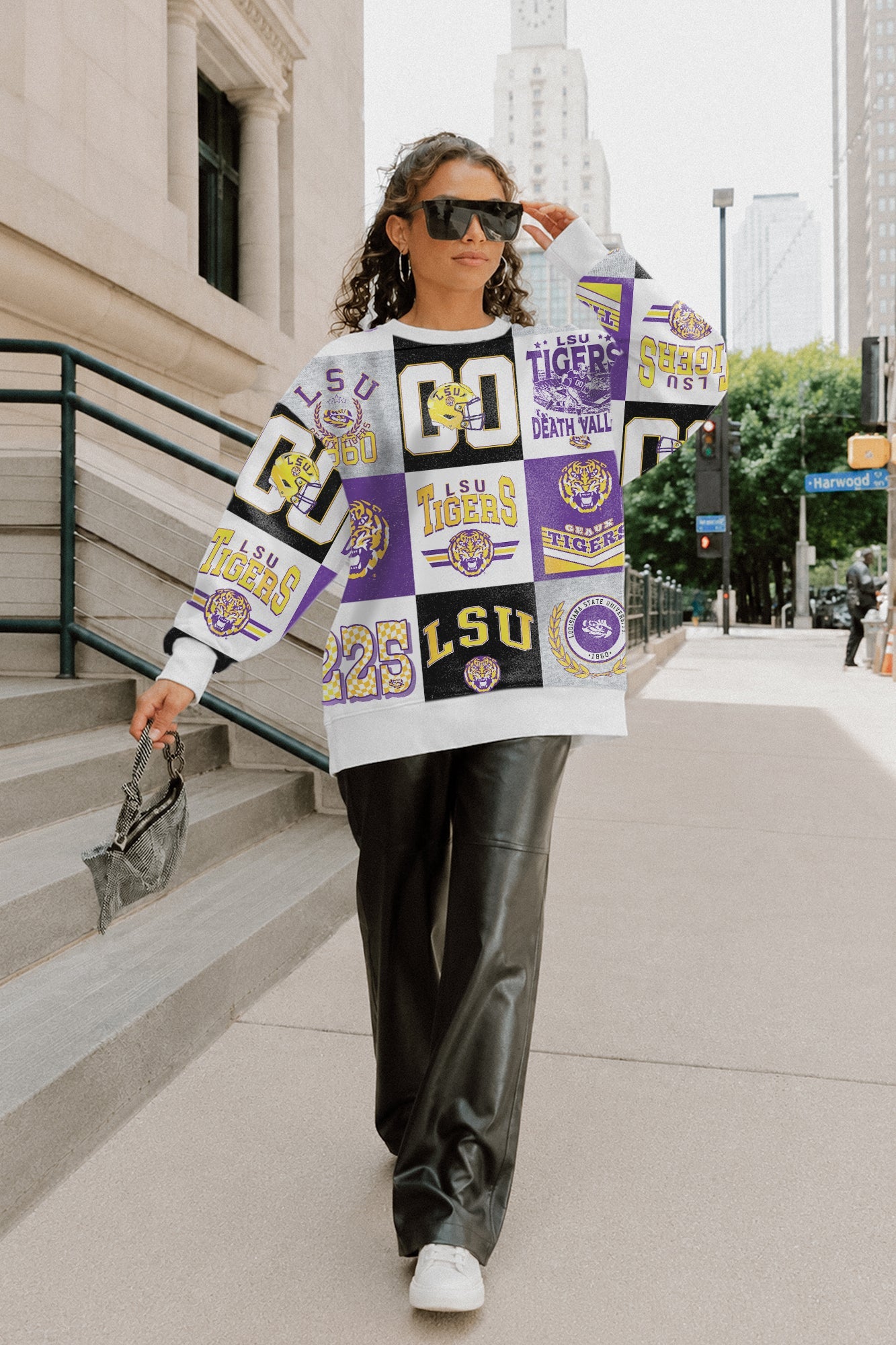 LSU TIGERS HIGHLIGHT REEL PREMIUM CREWNECK SWEATSHIRT