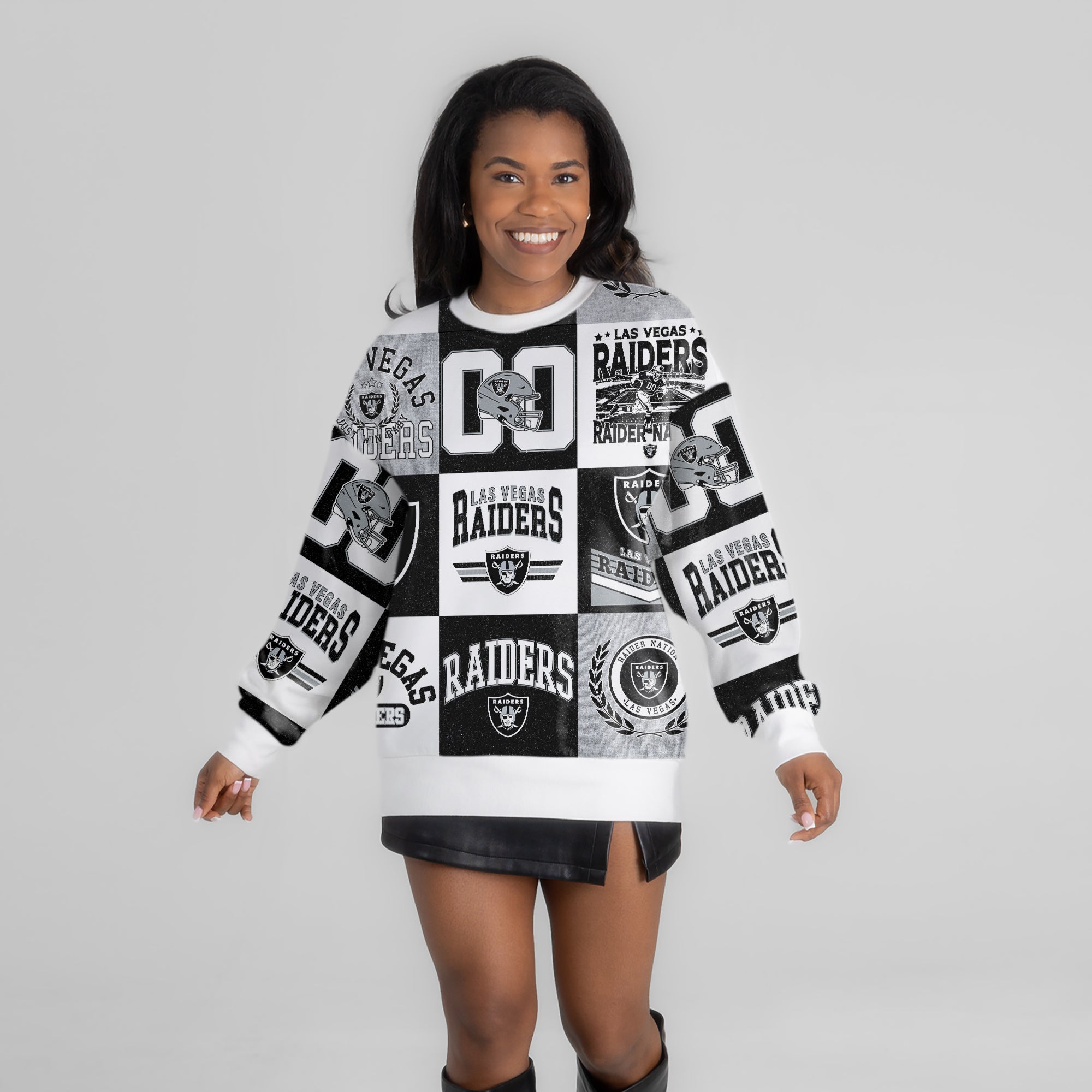 LAS VEGAS RAIDERS HIGHLIGHT REEL PREMIUM CREWNECK SWEATSHIRT
