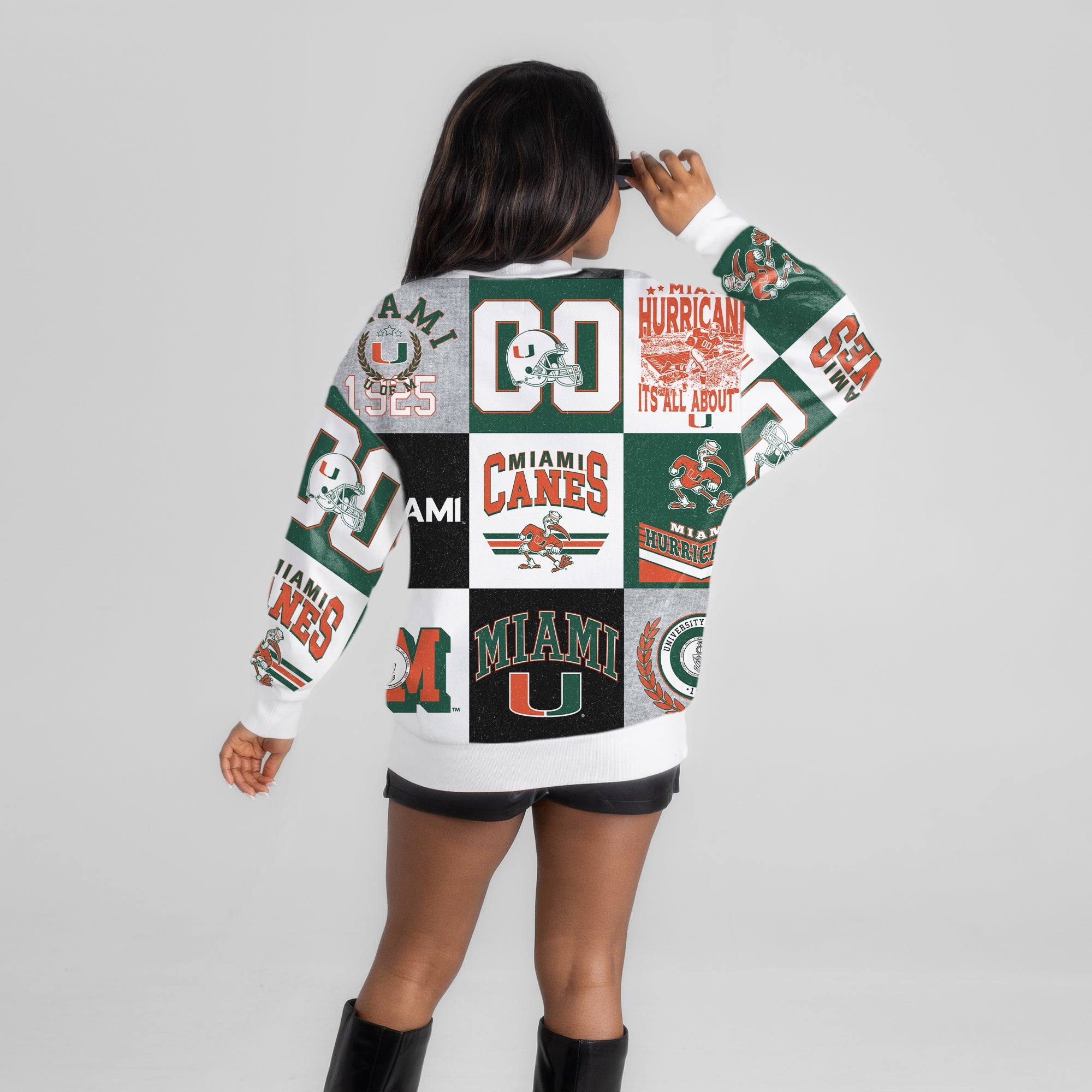 MIAMI HURRICANES HIGHLIGHT REEL PREMIUM CREWNECK SWEATSHIRT