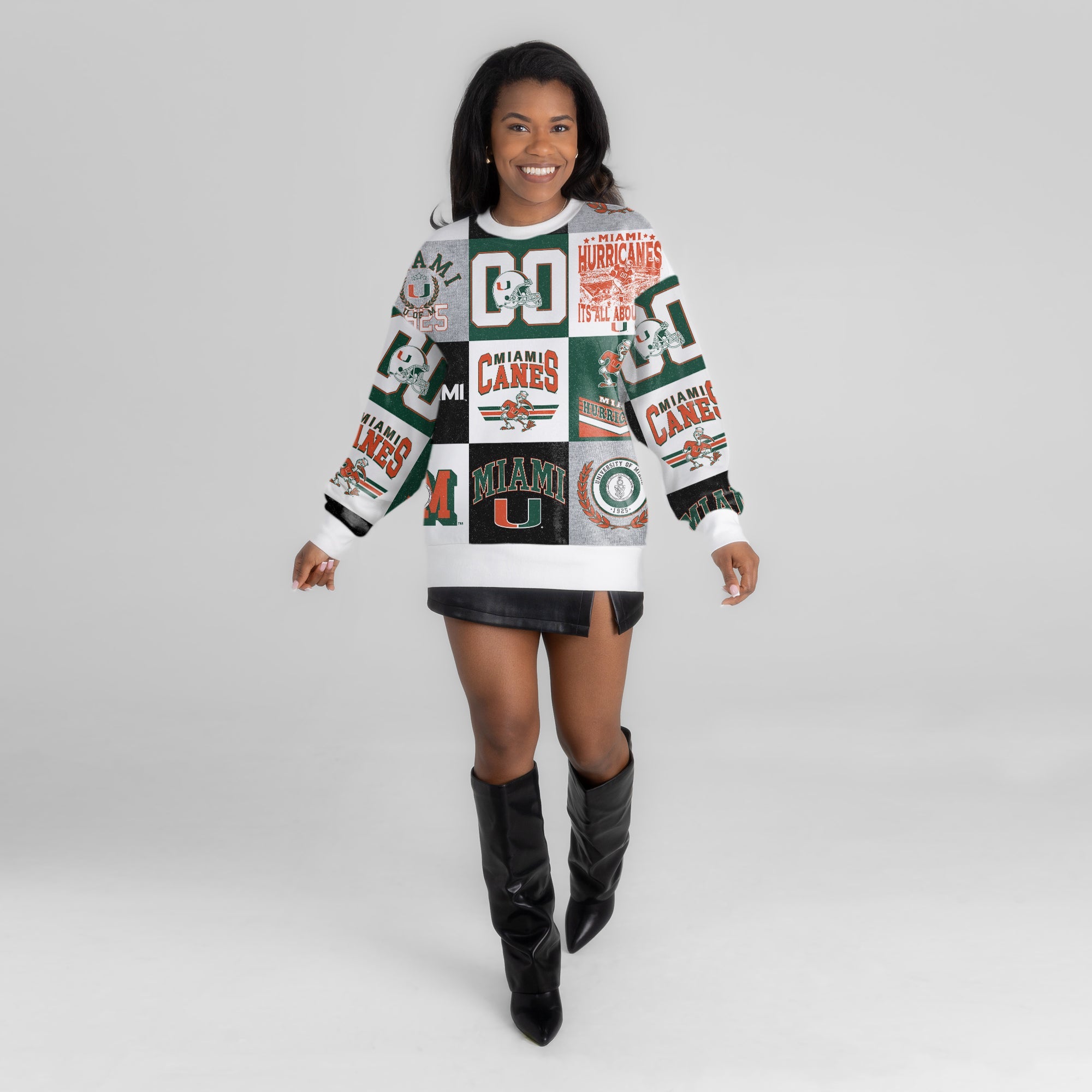 MIAMI HURRICANES HIGHLIGHT REEL PREMIUM CREWNECK SWEATSHIRT