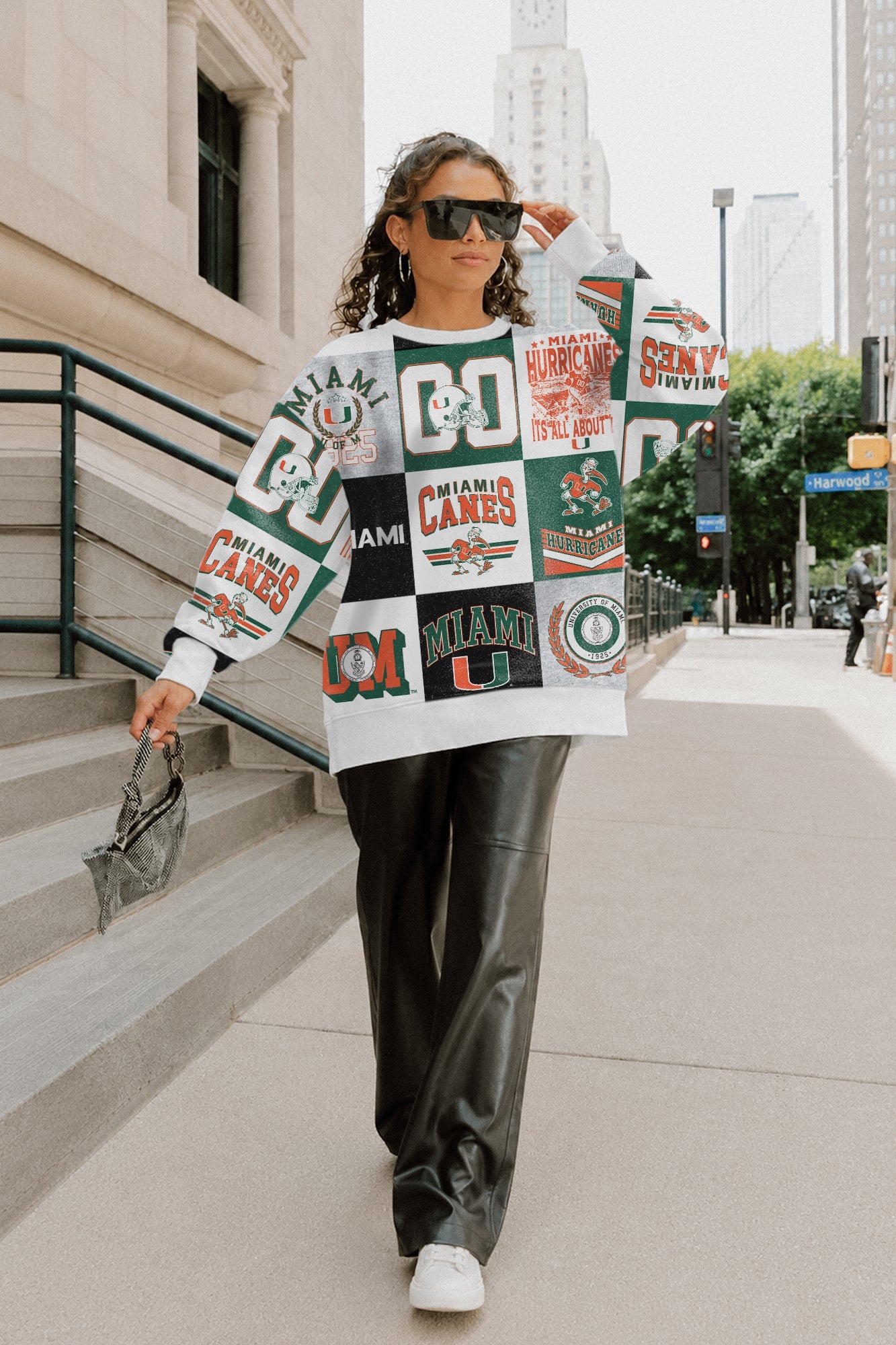 MIAMI HURRICANES HIGHLIGHT REEL PREMIUM CREWNECK SWEATSHIRT