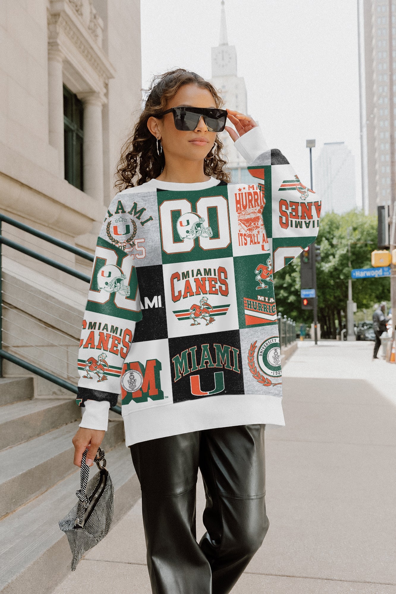 MIAMI HURRICANES HIGHLIGHT REEL PREMIUM CREWNECK SWEATSHIRT
