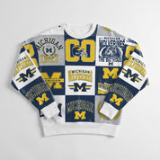 MICHIGAN WOLVERINES HIGHLIGHT REEL PREMIUM CREWNECK SWEATSHIRT