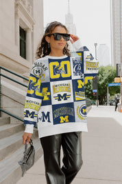MICHIGAN WOLVERINES HIGHLIGHT REEL PREMIUM CREWNECK SWEATSHIRT