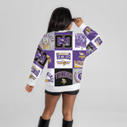 MINNESOTA VIKINGS HIGHLIGHT REEL PREMIUM CREWNECK SWEATSHIRT