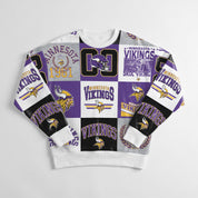 MINNESOTA VIKINGS HIGHLIGHT REEL PREMIUM CREWNECK SWEATSHIRT