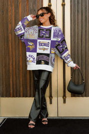 MINNESOTA VIKINGS HIGHLIGHT REEL PREMIUM CREWNECK SWEATSHIRT