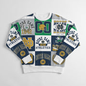 NOTRE DAME FIGHTING IRISH HIGHLIGHT REEL PREMIUM CREWNECK SWEATSHIRT